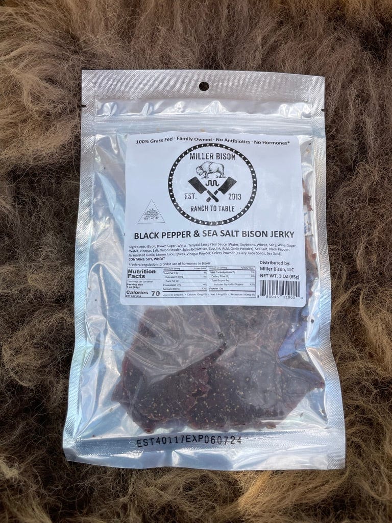 Black Pepper & Sea Salt Bison Jerky