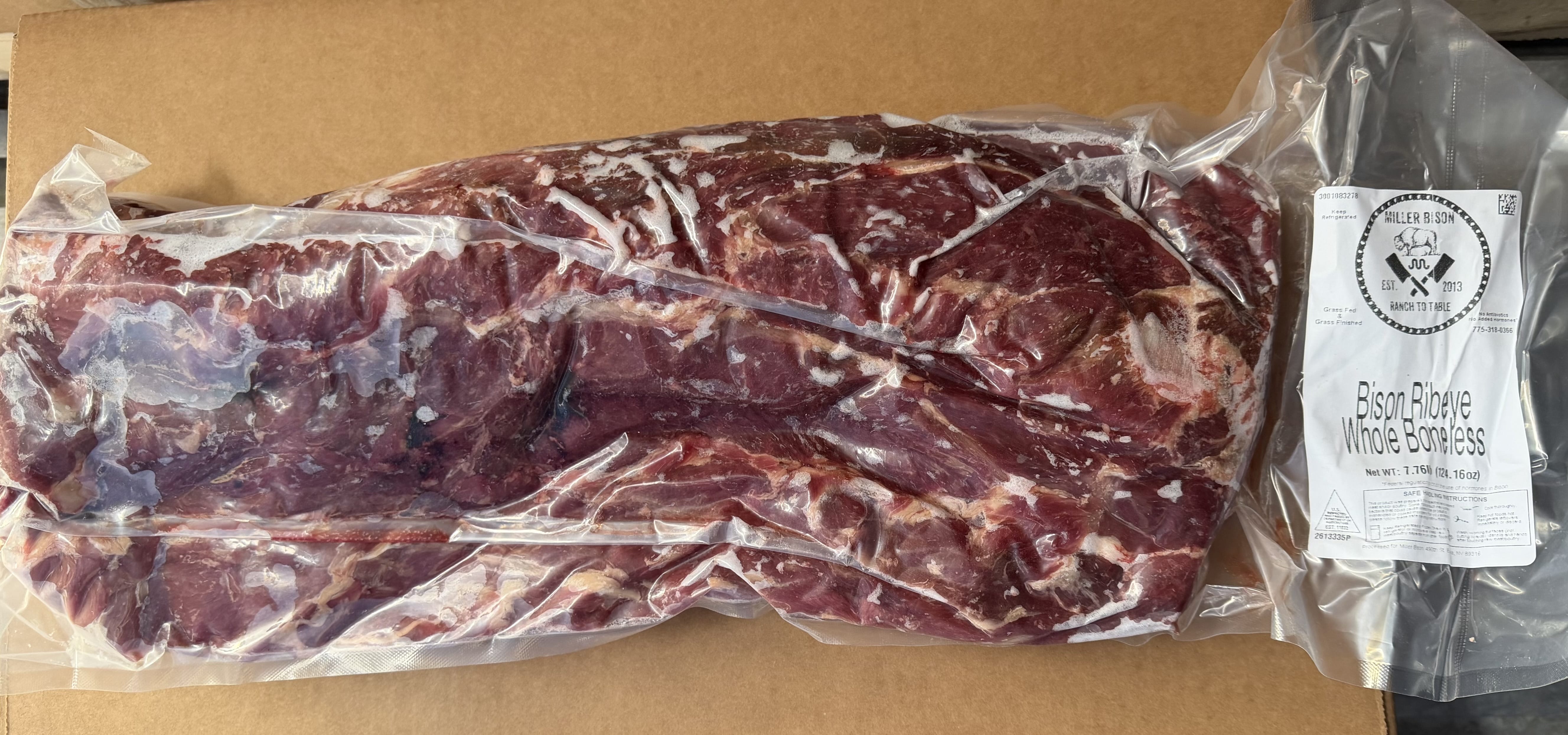 Whole Boneless Bison Ribeye Roast