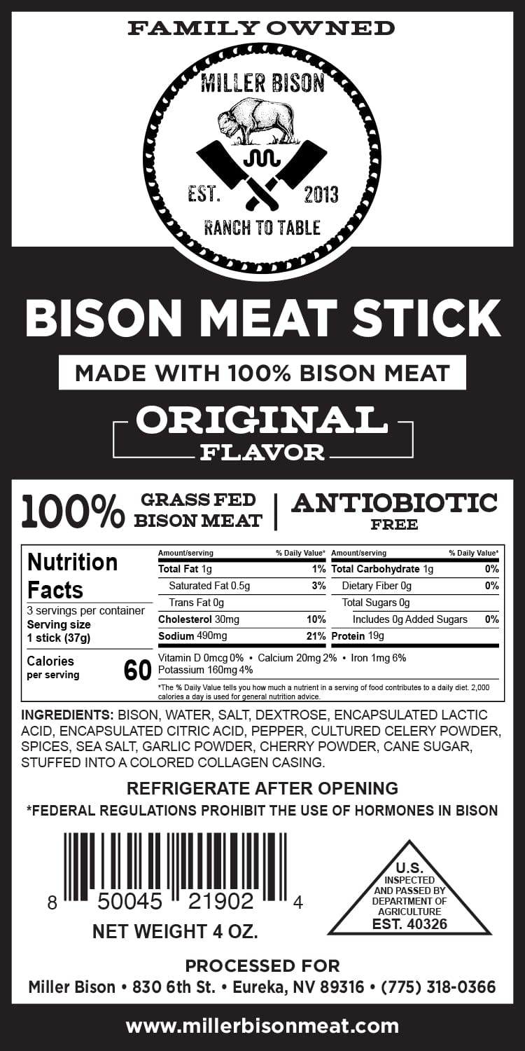 Original Bison Meat Sticks